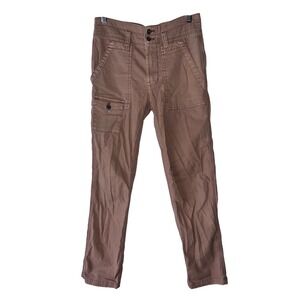 Anthropologie‎ The Wanderer Pink Cargo Pants Rose Mauve Utility Pockets Size 25